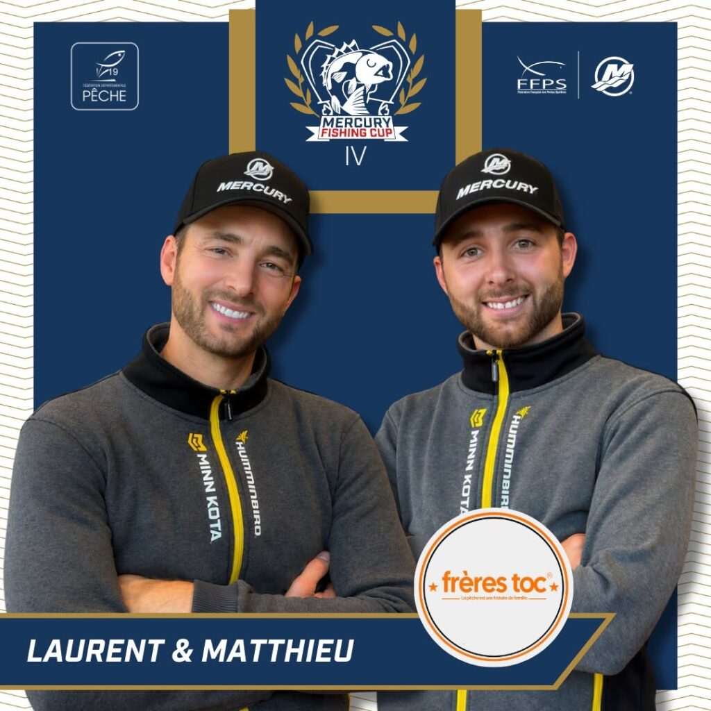Portrait officiel de l'équipe LAURENT & MATTHIEU, engagée à la Mercury Fishing Cup IV à Bort-les-Orgues