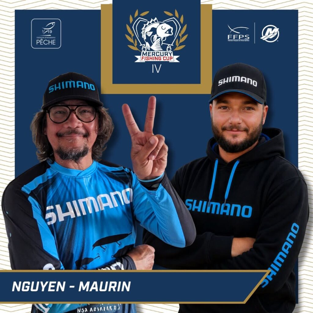 Portrait officiel de l'équipe NGUYEN / MAURIN, engagée à la Mercury Fishing Cup IV à Bort-les-Orgues