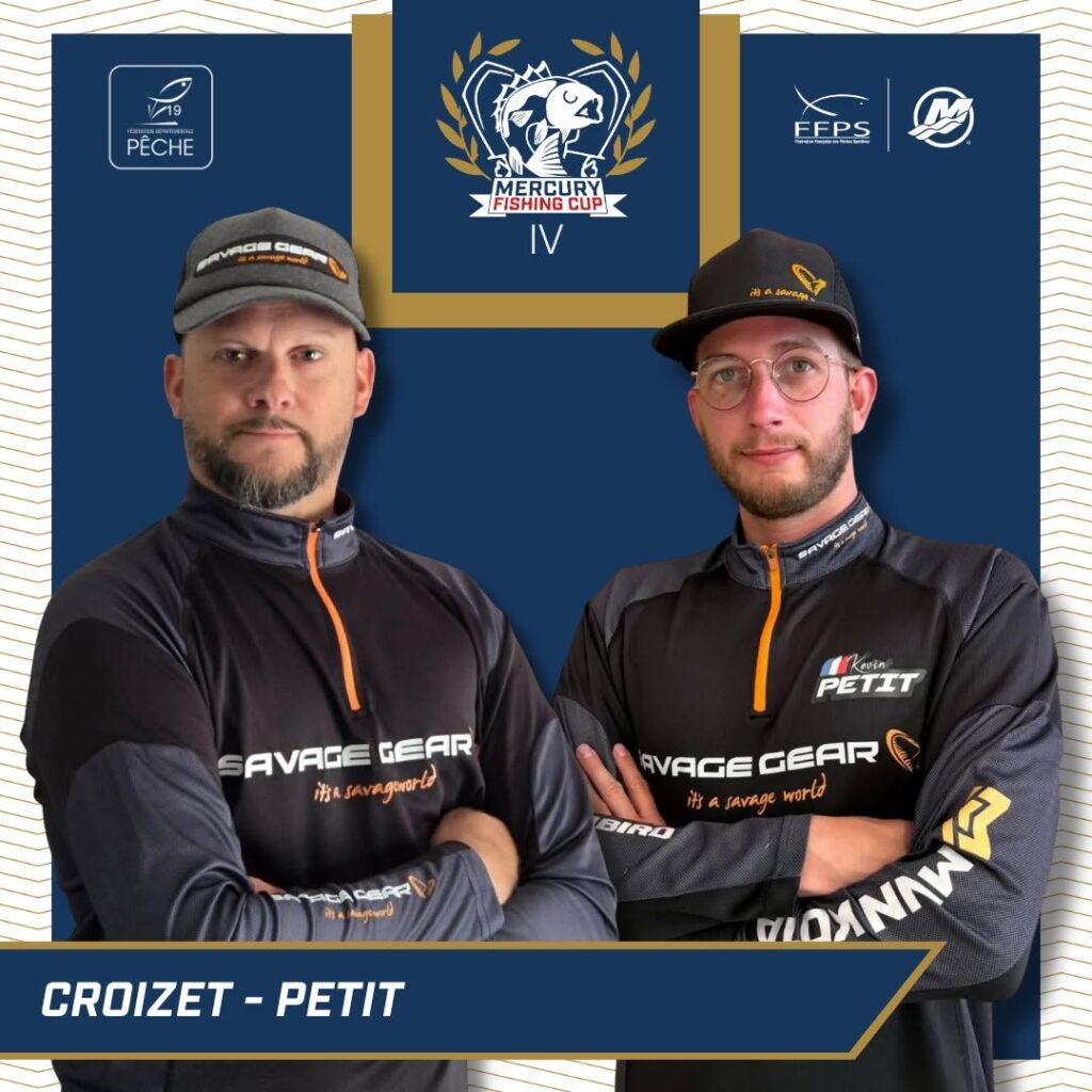Portrait officiel de l'équipe CROIZET / PETIT, engagée à la Mercury Fishing Cup IV à Bort-les-Orgues