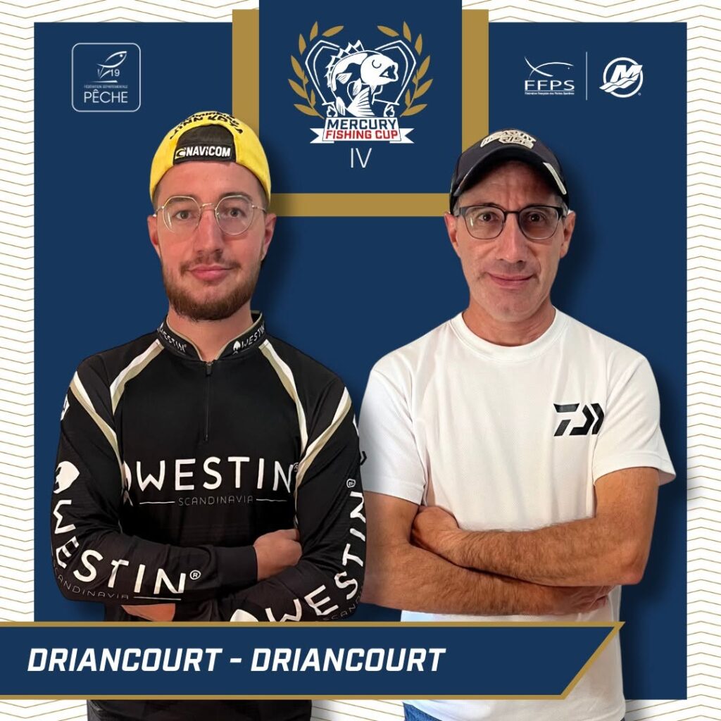 Portrait officiel de l'équipe DRIANCOURT / DRIANCOURT, engagée à la Mercury Fishing Cup IV à Bort-les-Orgues