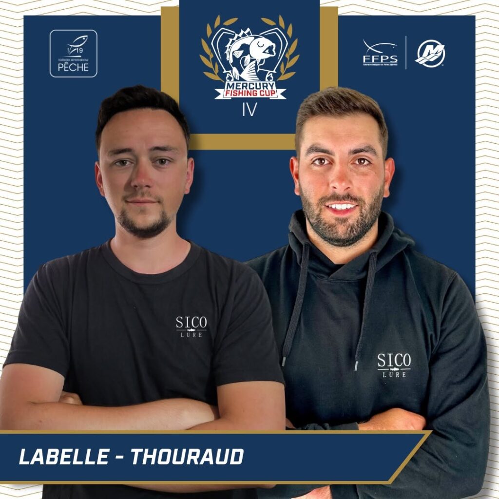 Portrait officiel de l'équipe LABELLE / THOURAUD, engagée à la Mercury Fishing Cup IV à Bort-les-Orgues