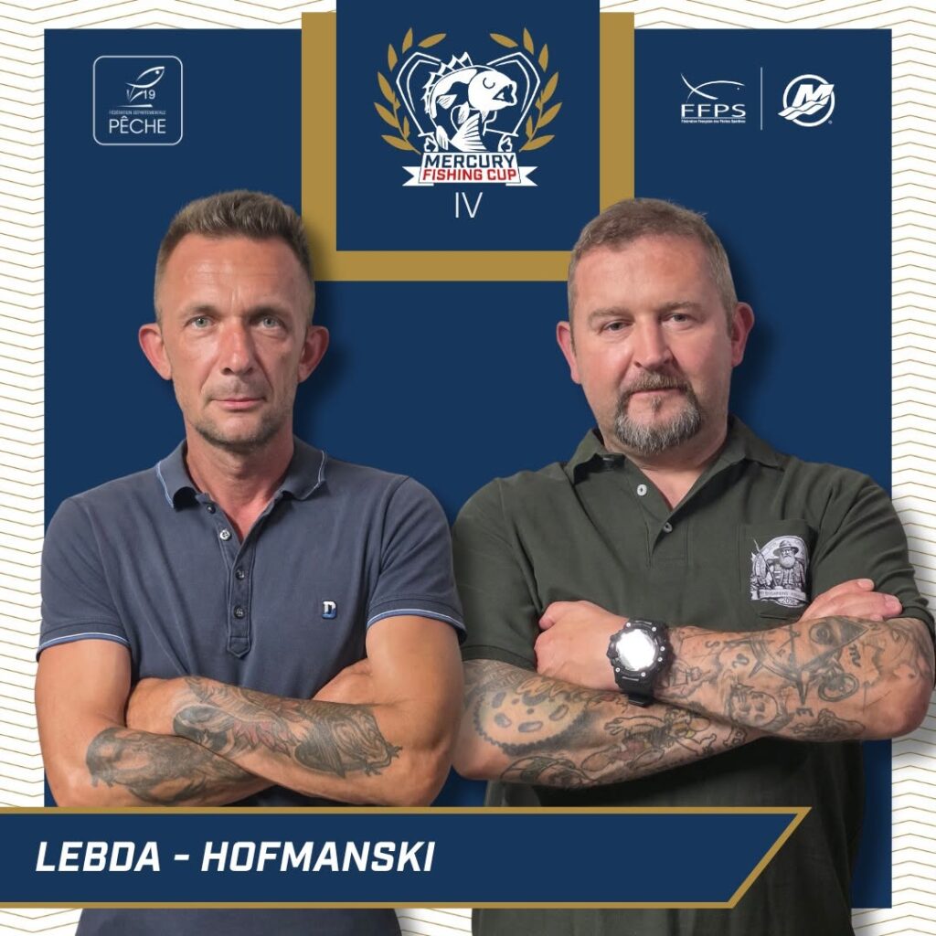 Portrait officiel de l'équipe LEBDA / HOFMANSKI, engagée à la Mercury Fishing Cup IV à Bort-les-Orgues