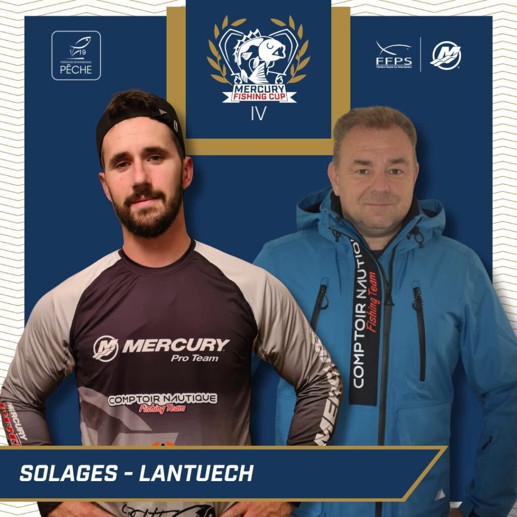 Portrait officiel de l'équipe SOLAGES / LANTUECH, engagée à la Mercury Fishing Cup IV à Bort-les-Orgues
