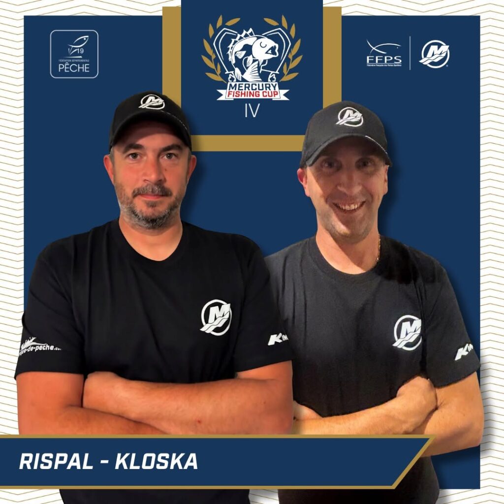 Portrait officiel de l'équipe RISPAL / KLOSKA, engagée à la Mercury Fishing Cup IV à Bort-les-Orgues